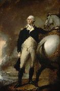 Gilbert Stuart Oil on canvas portrait of George Washington at Dorchester Heights. Spain oil painting artist